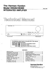 Harman Kardon HK640 IB Technical Manual