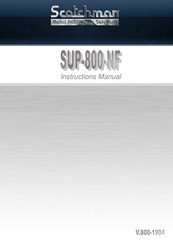 Scotchman SUP-800-NF Instruction Manual