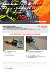 Holmatro CC 23 Maintenance Instruction