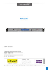 Bodet NETSILON 7 AC+DC User Manual