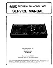 ARP Instruments 1601 Service Manual