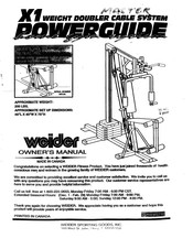 Weider POWERGUIDE X1 Owner's Manual