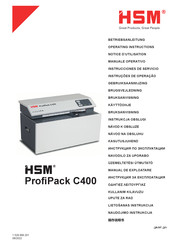 HSM ProfiPack C400 Operating Instructions Manual