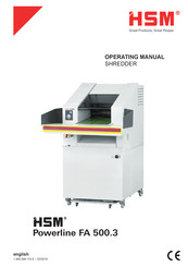 HSM Powerline FA 500.3 Operating Manual