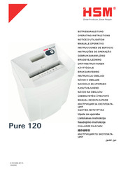 HSM Pure 120 Operating Instructions Manual
