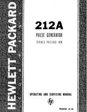 HP 212A Operating And Servicing Manual