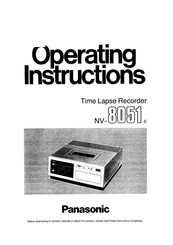 Panasonic NV-8051-E Operating Instructions Manual