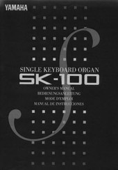 Yamaha SK-100 Owner's Manual
