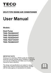 TECO TWS-TSO32HVHT User Manual