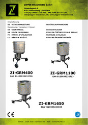 ZIPPER MASCHINEN ZI-GRM1650 User Manual