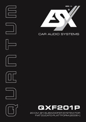 Audio Design EXS Quantum QXF201P Manual
