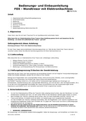 Format FOX Series Operating And Installation Instructions