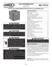 Lennox ML17KC2 Series Unit Information