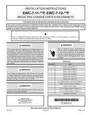 Allied MAGIC-PAK EWC-7-11 P Series Installation Instructions Manual