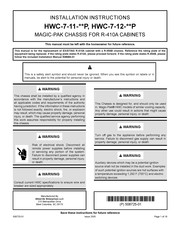 Allied MAGIC-PAK HWC-7-12 P Series Installation Instructions Manual