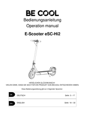 Be Cool eSC-Hi2 Operation Manual