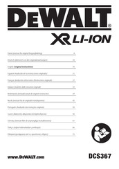 DeWalt XR LI-ION DCS367 Original Instructions Manual