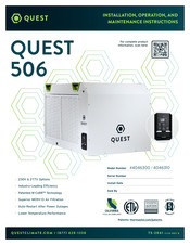 Quest Engineering 506 Installation, Operation And Maintenance Instructions