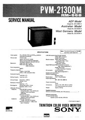 Sony Trinitron PVM-2130QM Service Manual
