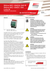 Warema BAline MIO 16M230 SMI 8I Installation Instructions