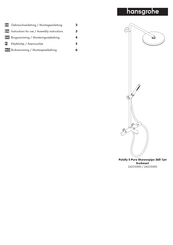 Hans Grohe Pulsify S Puro Showerpipe 260 1jet EcoSmart 24233000 Instructions For Use/Assembly Instructions