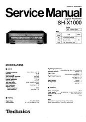 Technics SH-X1000 Service Manual