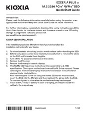 kioxia EXCERIA PLUS G4 Quick Start Manual