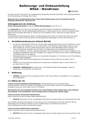 Format WEGA 50-380 Installation And Operating Instructions Manual