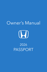 Honda PASSPORT 2026 Owner's Manual