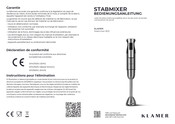 Klamer Hand Blender 800 User Manual