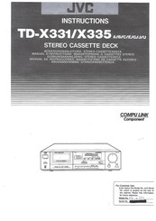 JVC TD-X331 C Instructions Manual