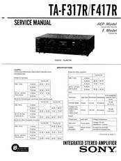 Sony TA-F417R Service Manual