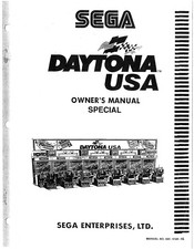Sega DAYTONA USA SPECIAL Owner's Manual