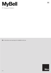 Nice MyBell IP Keypad Station Instructions And Warnings For Installation And Use