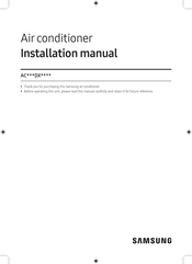 Samsung AC012DNLDCG/AA Installation Manual