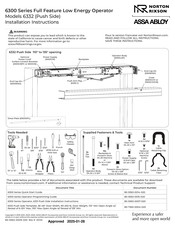 Assa Abloy NORTON RIXSON 6300 Series Installation Instructions Manual
