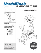 iFIT NordicTrack G LE UPRIGHT BIKE User Manual