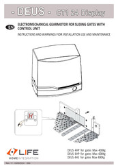 LIFE home integration DEUS 4HS Instructions For Installation, Use And Maintenance Manual