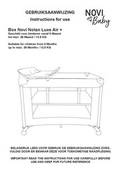 NOVI Baby Nolan Luxe Air + Instructions For Use Manual