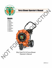 Billy Goat F10 Operator's Manual