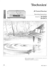 Technics S4-DA20 Operating Instructions Manual