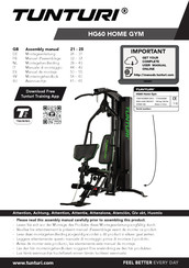 Tunturi HG60 Assembly Manual