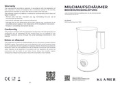 Klamer Milk Frother 500 User Manual