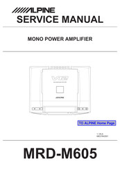 Alpine MRD-M605 Service Manual