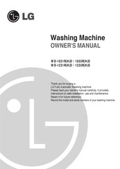 LG WD-1035RD Owner's Manual