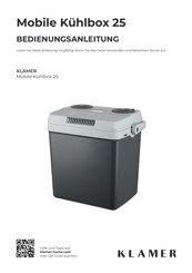 Klamer Mobile Cooler 25 Instruction Manual