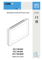 CAME XTS 7 WH WIFI User Manual