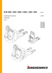 Jungheinrich EJE 222r Operating Instructions Manual