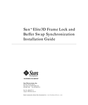 Sun Microsystems Elite3D Installation Manual