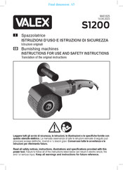 Valex S1200 Instructions For Use And Safety Instructions